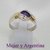 AN 106 Anillo Plata con Oro con piedra cubic Violeta - comprar online