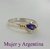 AN 106 Anillo Plata con Oro con piedra cubic Violeta - Mujer y Argentina