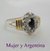 AN 099 Anillo Plata con Oro con piedra central cubics negro y circones blanco