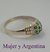 AN 100 Anillo Plata con Oro frutilla con cubics verde - comprar online