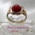 AN 077 Anillo Plata y Oro con piedra Jade Rojo - comprar online