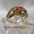 AN 070 Anillo Plata con Oro con tres cubics ambar y circones cristal - comprar online