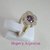 AN 205 Anillo Plata con Oro flor con cubics Lavanda