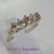 AN 211 Anillo Plata con Oro con cubics cristal y ambar