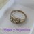 AN 182 Anillo Plata con Oro dos flores - comprar online