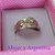 AN 182 Anillo Plata con Oro dos flores - tienda online