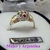 AN 467 Anillo Plata con Oro frutilla con cubics multicolor