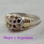 AN 467 Anillo Plata con Oro frutilla con cubics multicolor - Mujer y Argentina