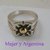 AN 217 Anillo Plata con Oro macizo flor - comprar online