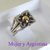 AN 217 Anillo Plata con Oro macizo flor - tienda online