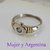 AN 226 Anillo Plata con oro flor con cubics central - comprar online