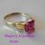 AN 416 Anillo Plata con Oro estilo Solitario con cubics rosa - comprar online