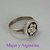 AN 245 Anillo Plata con oro macizo estampa flor - comprar online