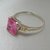 Imagen de AN 140 Anillo Plata con Oro con cubic rosa