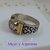 AN 360 Anillo Plata con Oro con piedra cubics