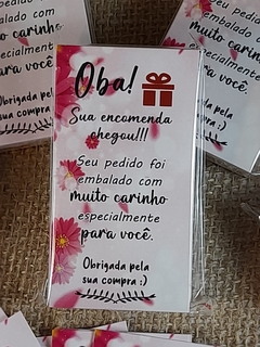 Cartão de Agradecimento 02 - Floral - Pacote 50 un.