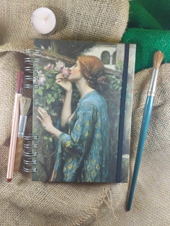 Sketchbook Van Gogh - A alma da rosa - caderno desenho artesanal diário organização semanal capa dura 15x21,5 cm 100 pág
