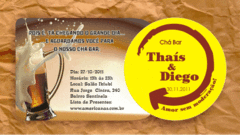 Bolacha Chopp Convite - Modelo 04