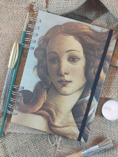 caderno Sketchbook - O nascimento de Vênus - Desenho Diário Anotações capa dura 15x21,5 cm 100 páginas 180g