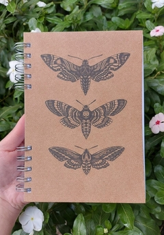 Caderno Sketchbook para Desenho - 20,5x14,5cm - 140 Páginas de 180g - Miolo Liso - Borboletas1