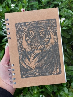 Caderno Sketchbook para Desenho - 20,5x14,5cm - 100 Páginas de 240g - Miolo Liso - tigre 1