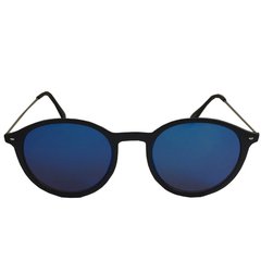 Oculos de Sol Super Leve Preto com Lente Espelhada Azulada
