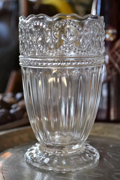 6 Vasos De Vidrio Labrado Tallado 380 ml en internet