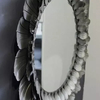 Espejo Chapa De Hierro Repujada Hojas 63 cm - comprar online