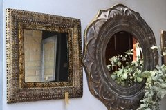 Espejo Marco Profundo De Madera 70x60 cm