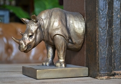 Apoya Libros Sujeta Separa Libros Figura De Rinoceronte en internet