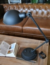 Lámpara Negra Texturada De Escritorio Mesa Iluminación Industrial Articulado