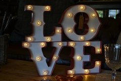 Cartel Luminoso Luces Led Love 36x17x5 cm - tienda online