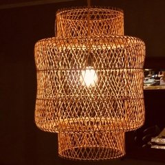 Lámpara Tulum De Caña De Bamboo 60x50 Cm