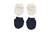 KIT COM 2 PARES DE LUVAS SUEDINE - BRANCO E AZUL MARINHO - TILLY BABY