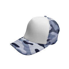 Gorra trucker - Sublimable color Camuflado Blanco y gris