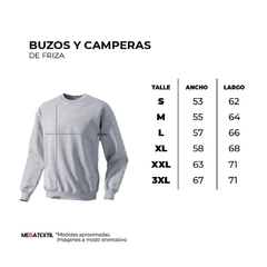 Campera Canguro de Frisa invisible peinada Con bolsillo y capucha Cierre desmontable estampa en tetilla - Megatextil