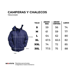 Campera De Trabajo Trucker Termica Con cierre desmontable apto para bordado - tienda online