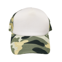 Gorras Trucker Camuflada con frente Blanco apta para sublimado o bordado. - comprar online