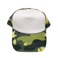 Gorras Trucker Camuflada con frente Blanco apta para sublimado o bordado. en internet