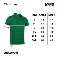 Chombas Pique O Jersey Lisas Talles especiales, apto para bordado - Megatextil