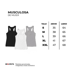 Musculosa Lisa de Mujer algodón - Polyester apta para estampado o sublimado - Megatextil