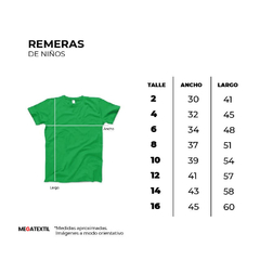 Remeras de niño T12 hasta T16 - Megatextil