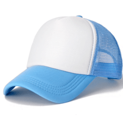 Gorras Trucker con Frente Blanco, apta para sublimación o bordado