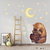 Adesivos decorativos Urso com Filhote, Lua e Estrelas
