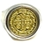 Anillo de plata y oro con San Benito labrado central nro. 16