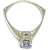Anillo de plata solitario borde labrado y cubic engrifado 5 mm color lila nro.17 - comprar online