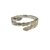 Anillo serpiente enroscada de plata italiana con cubics transparentes nro. 15