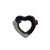 Anillo de acero cinta con corazon calado de 1,5 cm de alto nro. 7