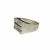 Anillo de plata y oro cuadrado transparente - comprar online