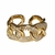 Anillo sin fin regulable de bijou importada con baño de oro 18k estilo cadena